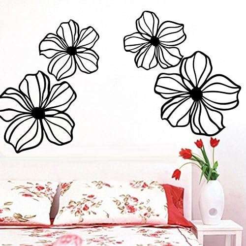 Sunshinebag Wall Stickers Room Decals Home Decor Lotus Bedroom Living Room Backdrop Removable Wall Stickers
