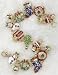 Pack of 4 Christmas Jewelry Bell/Snowman/Gift/Tree/Wreath/Santa Charm Bracelets