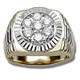 GENTS TWO TONE ROLEX MENS RING. 1 CT Total Weight H-I Color SI1/2 Clarity(YELLOWSHANK). Size #10.