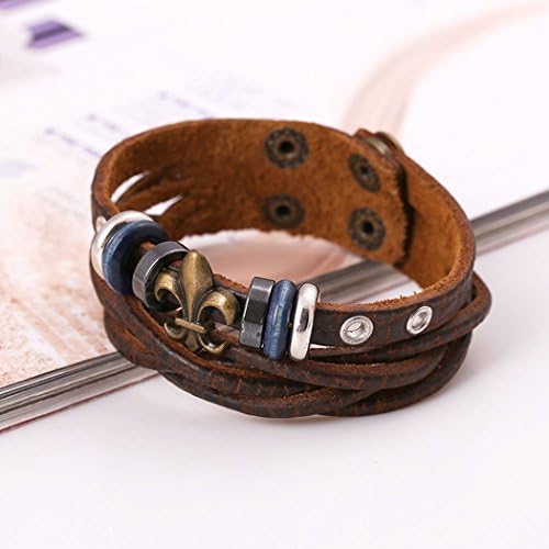 Carat Lovers Handmade Ethnic Style Ancient Alloy Flower Studded Multi-strand Braided Wrap Bracelet