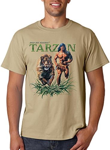 Famous Monsters Mens TARZAN: ON THE RUN T-SHIRT X-Large Tan