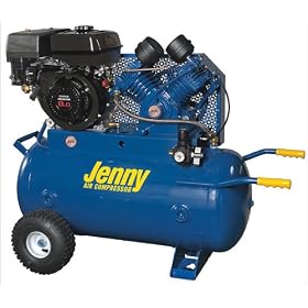Jenny W11HGB-30P 11hp 30 Gallon Honda GX Gasoline Engine Recoil Start Gas Compressor