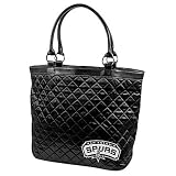 NBA San Antonio Spurs Ladies Black Quilted Tote Bag