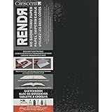 Crescent Cardboard Co RENDR No Show Thru Lay Flat Sketch Book, 8.5-Inch by 11-Inch, 32 Sheets