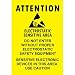 Electrostatic Sensitive Area ESD Warning Sign Poster Print - 13x19