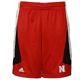 adidas Nebraska Cornhuskers Scarlet Replica Basketball Shorts