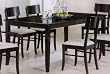 Dining Table with Extension Leaf Cappuccino Finish
