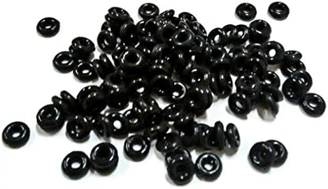 Pretty321 Kinds of Colors to Choose High Quality Soft Silicone Gel Spacer Clip Charm Stopper Beads - 2.5mm Inner Diameter - Fit 3mm Pandora Bracelet Bangle (200 PCS, Black)