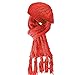 ANGELA & WILLIAM Unisex Winter Warm Cable Knit Scarf With Complementing PomPom Slouchy Beanie (SET2049RED)