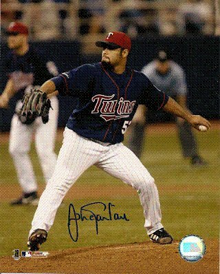 Johan Santana- Autographed/Hand Signed Minnesota Twins 8x10 Photo