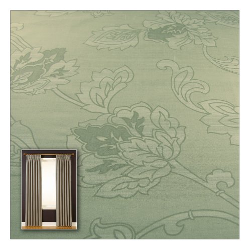 Decorative Thermal and Light Insulated Back-Tab Blackout Curtain Set 60L in Victorian Sage