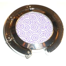 SilverHooks.com Purple & White Folding Purse Hook