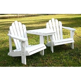 Kids Adirondack Conversation Set (2 chairs and 1 tabletop) by SHINE COMPANY INC.