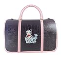 Betty Boop & Pudgy Blue Deluxe Dog Pet Carrier - Brown Crocodile Pattern