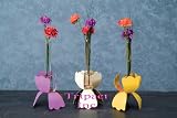 Metal Home D&eacute;cor Rustic Balloons Set of 3 Flower Tubes Glass Collection - B0017ICNUY