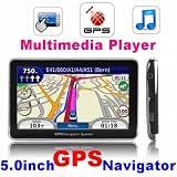5.0 Inch Touch Screen Handheld GPS Navigator W/fm Multimedia Player 4gb Black Color