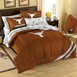 BSS - Texas Longhorns NCAA Embroidered Comforter (Full Size) (64in x 86in)