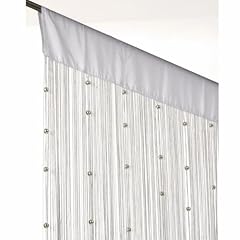 Fadenvorhang Helena Wei� mit Perlen, 90x250cm