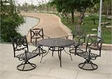 Cast Aluminum Patio Swivel Rocking Set