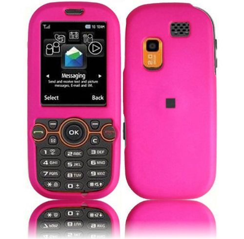 Pink Rubberized Hard Faceplate Cover Phone Case for Samsung Gravity 2 T469 T404G