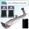 Grill Daddy GD12952S Pro Grill Brush Bundle With 2 Replacement Brushes & Magnetic LP Fuel Indicator