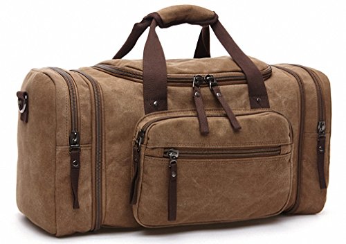 Kenox Oversized Canvas Travel Tote Luggage Weekend Duffel Bag