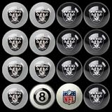 Oakland Raiders Home and Away Complete Billiard Ball Set