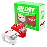 Bike Lights, Rydit® - High Quality LED Bicycle Lights Front and Back [Set of 2] - Fits all sized Handlebars [Installs in Seconds] - White and Red