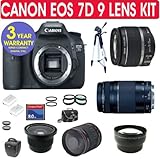 Canon EOS 7D Digital SLR Camera + Canon Deluxe Camera Kit