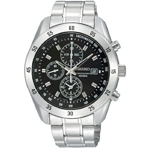 Seiko Sport Chronograph Black Dial Men's watch #SNDC43