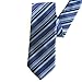 Towergem Extra Long Men's Tie Woven Jacquard Blue Striped Necktie XL 63
