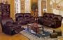 Dark Brown Leather Match Living Room Set