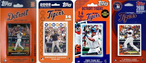 MLB Detroit Tigers 4 Different Licensed Trading Card Team Sets