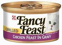 Fancy Feast Gourmet Cat Food Grilled Chicken Feast in Gravy, 3-Ounce Cans (Pack of 24)