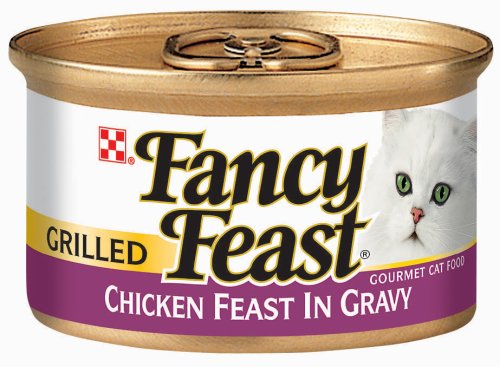 Fancy Feast Gourmet Cat Food Grilled Chicken Feast in Gravy, 3-Ounce Cans (Pack of 48)
