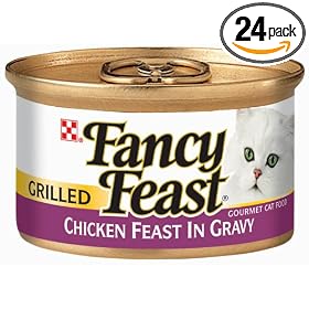 Fancy Feast Gourmet Cat Food Grilled Chicken Feast in Gravy, 3-Ounce Cans (Pack of 24)