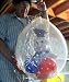 BEAR IN A BALLOON TEDDY GRAM GIFT! STUFFED BALLOONS SHIPPED! * STYLE: GRADUATION BEAR with PEN