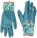Digz Long Cuff Stretch Knit Garden Gloves with Full Finger Latex Coating, Medium