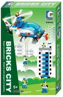 BRICKS CITY - BUILDING BLOCKS 218 pcs set, Compatible with Lego parts BEST GIFT! # 040334 in a LARGE GIFT BOX