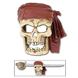 Pirate Skull Detailed Swashbuckler Sword Stand