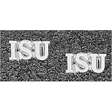 LogoArt Iowa State Cyclones Sterling Silver Team Font 3/16 Post Earrings