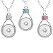 Ginooars Pack of 3 18mm Hang Snap Base Pendants Accessory for Ginger Snap Necklace Making