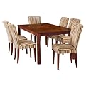 7 Pc Sasha Upholstered Dining Set - Cherry