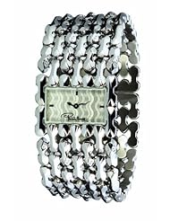Roberto Cavalli Ladies Oryza Analogue Watch R7253124015 with Silver Dial and Stainless Steel Case