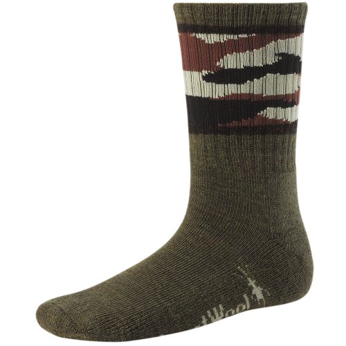 Smartwool GI Joey Crew Socks charcoal loden heather XS -Kids