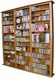 CD DVD Storage Rack Media Storage Tower in Walnut