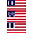 3 Pack - Patriotic American Flag- 1.5X 2.5 - Stickers