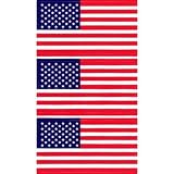 3 Pack - Patriotic American Flag- 1.5X 2.5 - Stickers