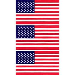 3 Pack - Patriotic American Flag- 1.5X 2.5 - Stickers
