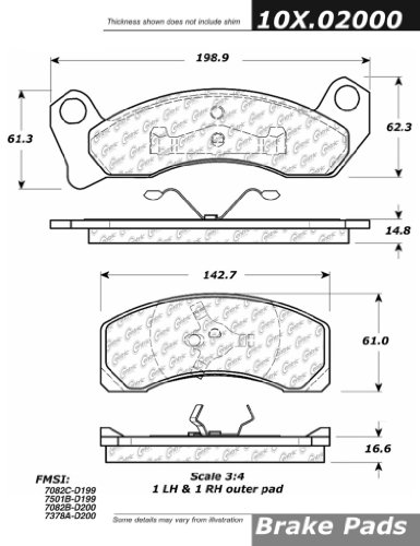 Centric Parts, 100.02000, OEM Brake Pads